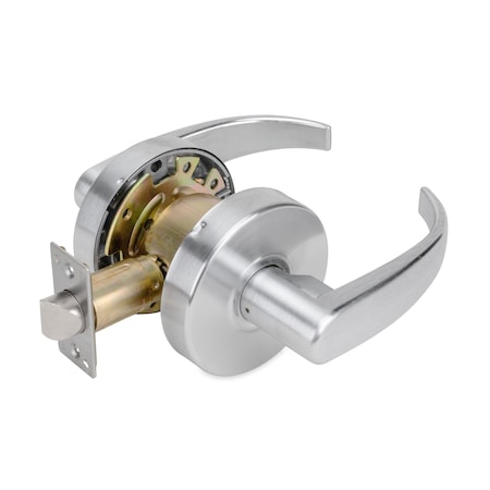 Global Door Controls Pisa Series Standard Duty Brushed Chrome Grade 2 Commercial Cylindrical Passage Hall/Closet Door Handle and Clutch GAL-1110P-626